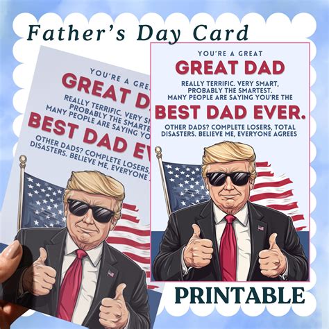 Father's Day Card Trump Printable