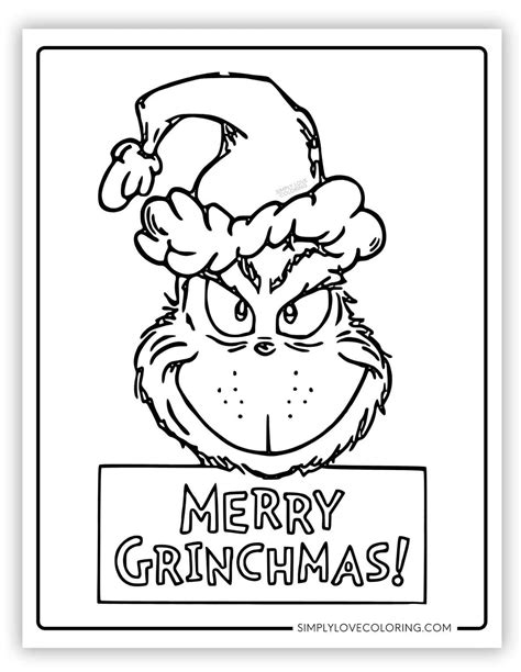 Grinch Coloring Pages (Free PDF Printables) - Simply Love Coloring