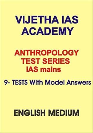 Buy Anthropology Test Series With Model Answers Vijetha IAS Academy ...