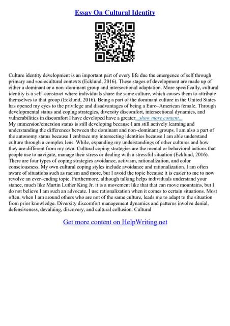 Cultural Identity Essay Example 的图像结果