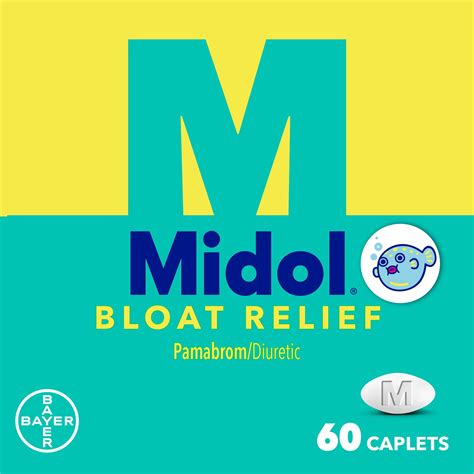 Midol Bloat Relief, Bloating Relief Caplets, 60 Count - Walmart ...
