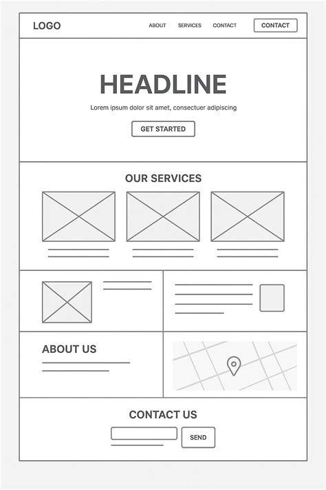 Image result for Website Wireframe Examples