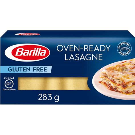 Calories in Barilla Pasta Gluten Free Oven-ready Lasagne calcount