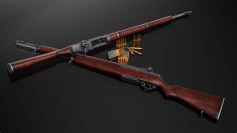 Download wallpaper USA, M1 Garand, Semi-automatic rifle, section weapon ...