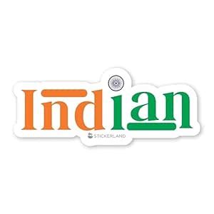 Stickerland India Indian Sticker 5x2.5 CM (Pack of 1) : Amazon.in ...