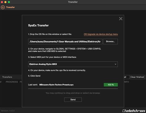 Issue sending SYSEX files to AR MkII - Transfer - Elektronauts