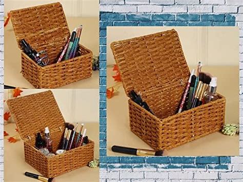 AKWAY Wicker Water Hyacinth Kauna grass Seagrass Storage Basket with ...