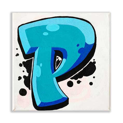 Graffiti Letter P Art Print 12x12 Inches Signed & Numbered X/10 - Etsy