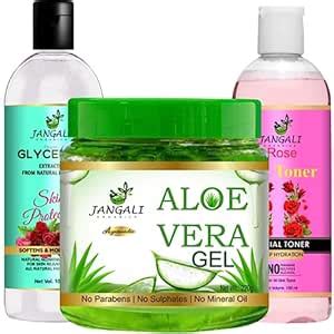 Pure Jangali Organics Aloe Vera Gel For Face, with Pure Aloe Vera ...