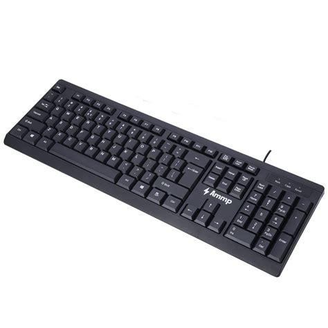 Ammp KB-021W Wired USB Keyboard with 104 Keys (Black) : Amazon.in ...