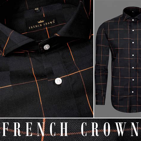 Zeus Black Windowpane Formal/Casual Checks-Plaid Premium Cotton Shirt ...
