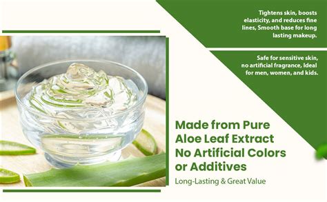 Pure Aloe Vera Skin/Hair Gel With Vitamin E for skin and Hair : Amazon ...