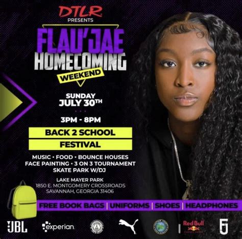 Flau’jae Johnson hosting Homecoming Weekend Back To School Festival