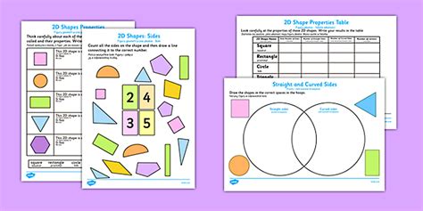 Properties of 2D Shapes Worksheet / Worksheets Polish Translation