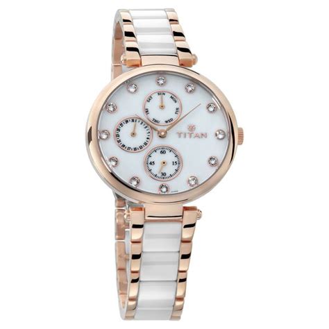 Buy Online Titan Ceramics White Dial Quartz Multifunction Stainless ...