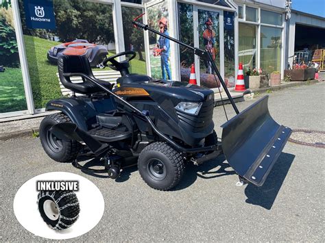 Stiga Black Edition PRO 228/108 TWIN HS Rasentraktor inkl. Schneeschild ...