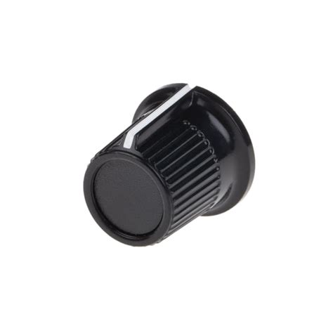 RS PRO | RS PRO 16.2mm Black Potentiometer Knob for 3.2mm Shaft Splined ...