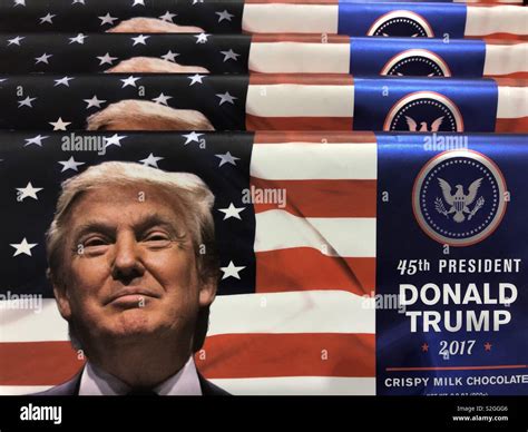 Donald Trump chocolate bars on sale at Airport gift shop in USA Stock ...