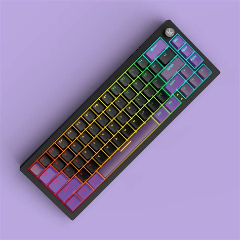 Swarm65 Black Purple Wireless Mechanical Gaming Keyboard – Kreo