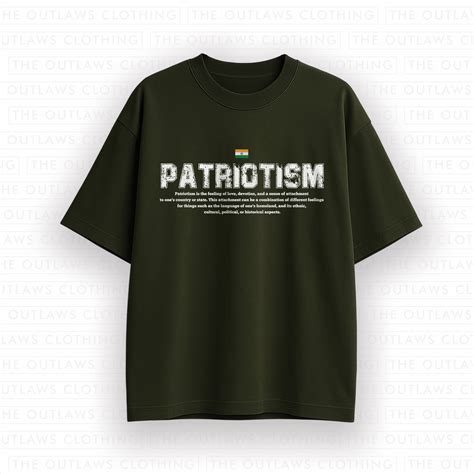 Patriotism Oversized T-Shirt | 100% Bio-Washed Cotton | 240 GSM ...