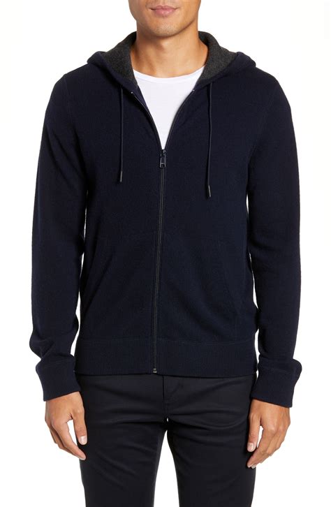 Vince Regular Fit Cashmere Zip Hoodie In Coastal | ModeSens | Cashmere ...