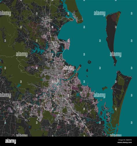 Queensland road map hi-res stock photography and images - Alamy