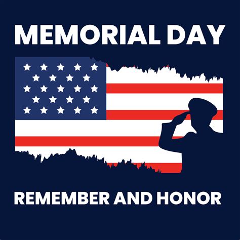Memorial Day Remember and Honor 23342072 Vector Art at Vecteezy