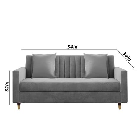 CASALIVING Garcia 2 Seater Sofa Set for Living Room (Dark Grey Colour)