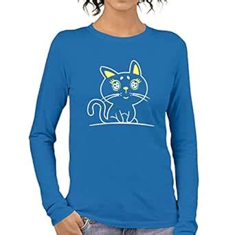 Buy Pooplu Women's Regular Fit Tshirt Cute Cat Cotton Printed Round ...