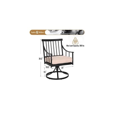 Buy Sophia & William Outdoor Patio Swivel Chairs Set of 2, Patio ...