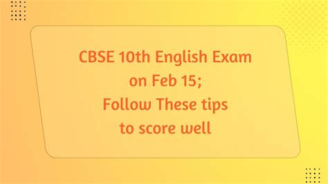 CBSE 10th English Exam 2025: Score 50-60 marks Easily with These Tips