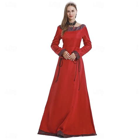 Retro Vintage Medieval Renaissance Floor Length Tunic Dress Viking ...