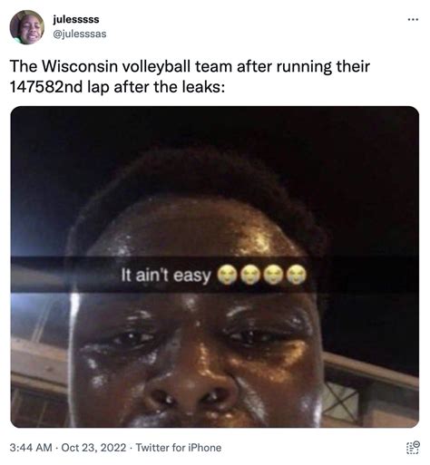 Wisconsin Volleyball Leak (Meme) | Wisconsin Volleyball Team Explicit Photo Leak | Know Your Meme