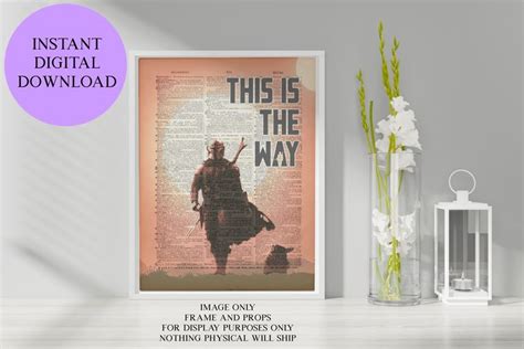 Mandalorian Fan Art , Dictionary Art, Printable Instant Download | My ...