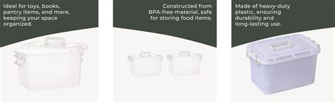 NOW & ZEN 10 L (Pack of 2) Large Rectangular Plastic Container ...
