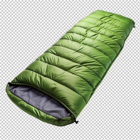 Green sleeping bag on transparent background | Premium AI-generated PSD