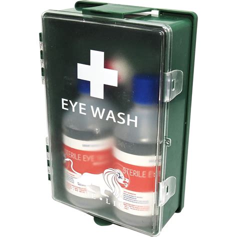 Buy Blue Lion HSE Eye Wash Care First Aid Medical Station Kit Case Wall ...