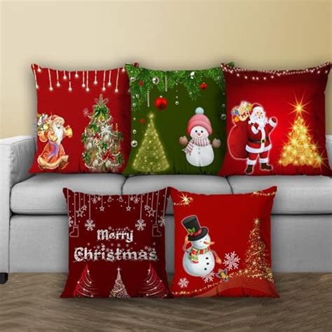 Buy AWANI TRENDS Merry Christmas Decorative Xmas Theme Printed Cushion ...