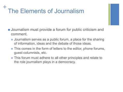 Elements of journalism | PPTX