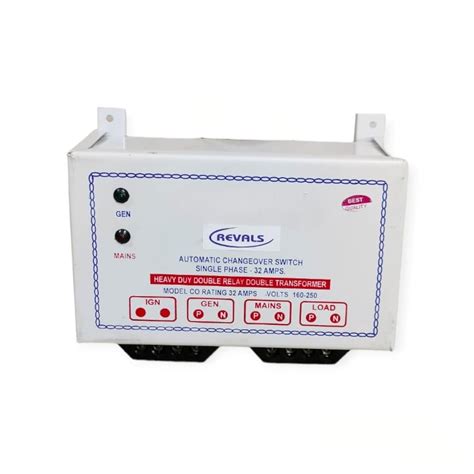 REVALS Automatic Changeover Switch 32 Amp | single Phase Input Supply ...