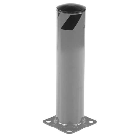 Steel Pipe Safety Bollard, 36in x 5-1/2in, Gray Semi Gloss | Certified ...