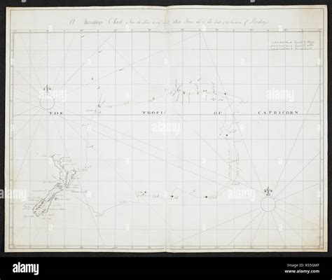 A Mercators chart. 'The tropic of Capricorn.' The cart shows New ...