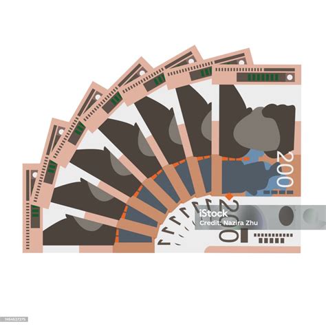 Serbian Dinar Vector Illustration Serbia Kosovo Money Set Bundle Banknotes Paper Money 200 Rsd ...