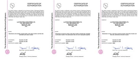 Affiliations / Certification - Lloyds Engineering Works Ltd