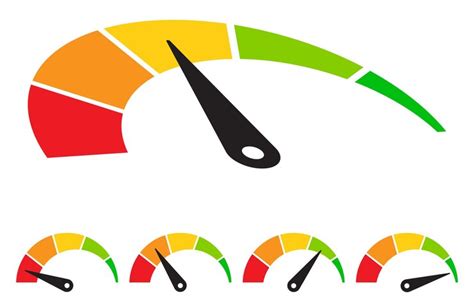 Performance meter and gauge indicators | Premium Vector