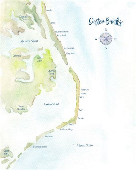 Map Of Outer Banks Duck All Of The Best Things To Do At The Duck, NC,