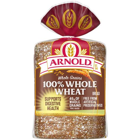 Arnold Whole Grains 100% Whole Wheat Bread, 24 oz - Walmart.com