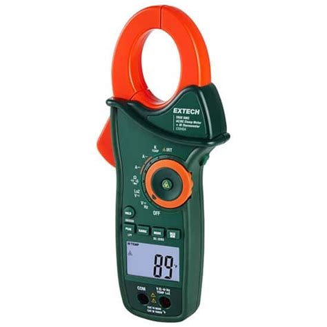 Extech EX840A 1000 A AC/DC True-RMS Clamp Meter with IR Thermometer ...