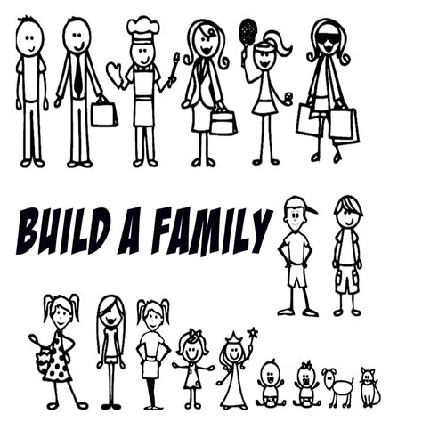 Stick Figure Family Clip Figures Clipart People Drawing Cliparts Kids ...