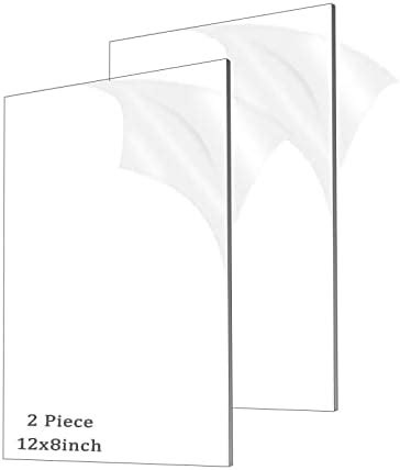 ADTDA 2 Pieces 1/8" Thick (3mm) Acrylic Sheets,Clear Cast Plexiglass 8 ...